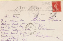 27568 / MONTFLANQUIN (47) Rue SAINT-PIERRE Postée Boîte Mobile 20.09.1907 à PONTIO De Cancon-Collection ASTRUC St - Monflanquin