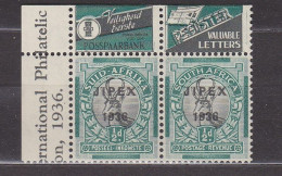 AFRIQUE DU SUD   Y & T PAIRE 77A/B SPRINGBOX JIPEX 1936 NEUFS - Blocs-feuillets