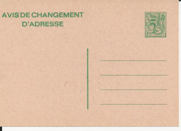Belgique Belgie Avis Changement D'adresse 5 Francs Neuf Non Circulé - Addr. Chang.