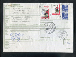 "DAENEMARK" 1988, Auslandspaketkarte Ex Allinge Nach Hannover, Frankatur ! (A1255) - Cartas & Documentos