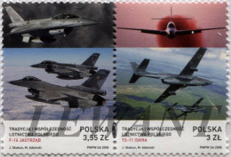 2008.03.31. Contemporary Aircraft In Poland (F-16, TS-11) - MNH - Unused Stamps