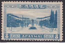1934 Greece - Grecia, N° 404  8d. Azzurro MNH** Toning - Signed - Andere & Zonder Classificatie