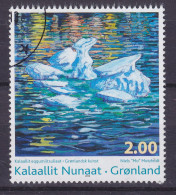 Greenland 2013 Mi. 637, 2.00 (Kr) Zeitgenössische Kunst Art Treibender Eisberg : Gemälde Painting Von Niels Motzfeldt - Used Stamps
