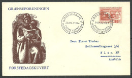 Denmark FDC Used Cover 1964 Year - FDC