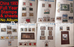 China 1993 Rooster Complete Year Collection,including All Full Set Stamps & S/S - Años Completos