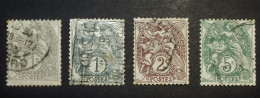 France - Frankrijk - Blanc - 1900 - 29 -  Lot 4 Timbres - N° 107 - 107a - 108  - 111 - Obl. - 1900-29 Blanc