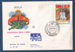 Russie - CCCP - FDC - Premier Jour - Retour Soyouz - Espace - 1980 - Covers & Documents