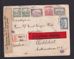 1920 - Einschreibbrief Ab Eger Nach Waldshut - Deviesenzensur - Storia Postale