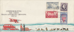 Ross Dependency Commemorating  1st Trans-Antarctic Crossing  2 Signatures  Ca Scott Base 20 JA 1958 (RO176) - Brieven En Documenten