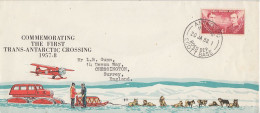 Ross Dependency Commemorating  1st Trans-Antarctic Crossing  2 Signatures  Ca Scott Base 20 JA 1958 (RO179) - Lettres & Documents