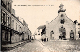 45  PUISEAUX - MARCHE COUVERT ET RUE DE PARIS - Puiseaux