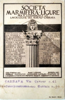 CARTOLINA FORMATO PICCOLO CARRARA SOCIETA' MARMIFERA LIGURE N. 8034 - Carrara