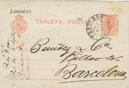 54982. Entero Postal PORT BOU (Gerona)  1919. Alfonso XIII Medallon - 1850-1931