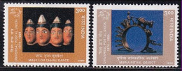 2v India MNH 1999, UPU, Universal Postal Union, Mask & Fertility (Women Child Ability)  Ring Of Muria Tribe, Culture - Unused Stamps