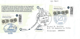AMERICA'S FIRST, Bloc-feuillet + Timbre  FDC Bonn  (lettre De 1843) De Santos A Rio De Janeiro, à Andorra - 2011-…