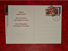 CARTE ENTIER NORVEGE GOD JUL MERRY CHRISTMAS 2001 NOEL OSLO - Lettres & Documents