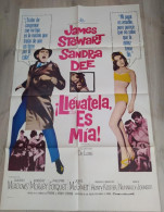 Cartel Original De Cine Llévatela Es Mía James Stewart, Sandra Dee MUY RARO IMPRESO EN USA - Sonstige Formate