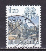 Switzerland, 1983, Zodiac & Landscape/Cancer & Wetterhorn, 1.70Fr, USED - Gebruikt