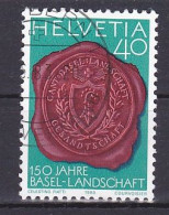 Switzerland, 1983, Basel-Land Canton 150th Anniv, 40c, USED - Gebraucht