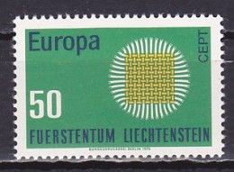 Liechtenstein, 1970, Europa CEPT, 50rp, MNH - Nuovi