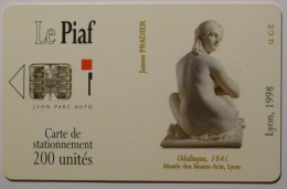 PIAF LYON - Carte Stationnement 1998 - ODALISQUE - Art / Statue 1841 - Musée Des Beaux Arts Lyon - PIAF Parking Cards