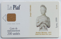 PIAF LYON - Carte Stationnement 1999 - MADAME RECAMIER - Art / Statue - Musée Des Beaux Arts Lyon - PIAF Parking Cards