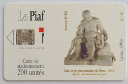 PIAF LYON - Carte Stationnement 1998 - Caïn Et Sa Race Maudits De Dieu - Art / Statue,- Musée Des Beaux Arts Lyon - PIAF Parking Cards