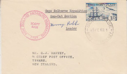 Ross Dependency Cape Selborne Expedition Sno-cat Section Signature Leader Ca Scott Base 15 FEB 1960 (RO188) - Brieven En Documenten