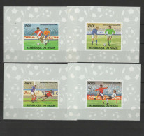 Niger 1984  Football Soccer World Cup Set Of 4 S/s Imperf. MNH -scarce- - 1986 – Messico