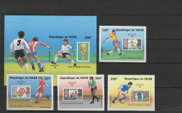 Niger 1986 Football Soccer World Cup Set Of 4 + S/s Imperf. MNH -scarce- - 1986 – Mexique