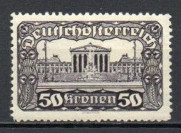 Austria, 1921, Parliament Building, 50kr/Perf 12½, MH - Nuovi