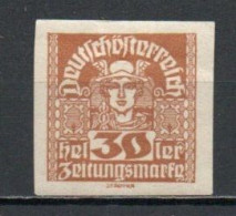 Austria, 1921, Mercury/White Paper, 30h, MH - Dagbladen