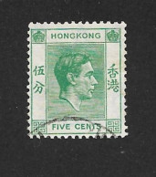 HONG KONG 1938 Gest ⊙ Mi 140 Sc 155 King George VI. - Other & Unclassified