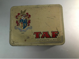 ANCIENNE BOITE EN TOLE VIDE CIGARES TAF 20 PANATELLAS - Boites à Tabac Vides