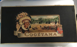 ANCIENNE BOITE EN BOIS VIDE CIGARES COGETAMA  INDIANA 13 " CAMPEMENTS INDIENS" - Boites à Tabac Vides