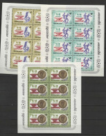 USSR Russia 1986 Football Soccer World Cup Set Of 3 Sheetlets MNH -scarce- - 1986 – Mexique