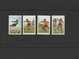 Zambia 1986 Football Soccer World Cup Set Of 4 MNH - 1986 – Mexique