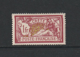 Greece Crete French Post Office 1902 - 1913 Crete Issue 1 Fr. MNH W1104 - Ongebruikt