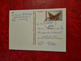 CARTE ENTIER AUTRICHE 1995 THEME PAPILLON CACHET VOITSBERG  EUROPAISCHES NATURSCHUTZJAHR - Brieven En Documenten