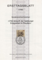 Germany Deutschland 1982-05 1732 Ankunft Der Salzburger Emigranten In Preussen, Canceled In Berlin - 1981-1990