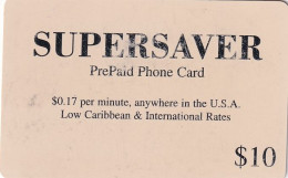 USA - Supersaver Prepaid Card $10, Used - Altri & Non Classificati