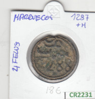 CR2231 MONEDA MARRUECOS 4 FELUS 1287 BC - Other - Africa