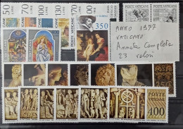 1977 Vaticano, Annata Completa- 23 Valori NUOVI MNH ** - Nuevos