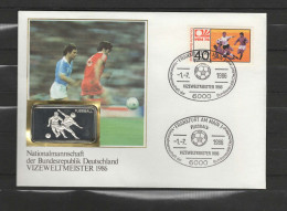 Germany 1986 Football Soccer World Cup Commemorative Numismatic Cover With 1 Ounce Silver Bullion - 1986 – Mexiko