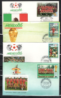 St. Vincent - Grenadines 1986 Football Soccer World Cup 4 FDC - 1986 – Mexique