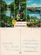 Giethoorn-Steenwijkerland Giethoorn Mehrbildkarte Mit Hochzeit Auf Boot 1970 - Altri & Non Classificati