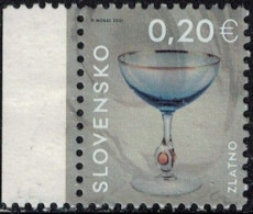 Slovaquie 2021 Oblitéré Used Industrie Verrière Verre à Vin Doré Zuzana Zlatno Y&T SK 815 SU - Used Stamps