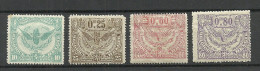 BELGIEN Belgium Belgique 1919-1920 Eisenbahnpaketmarken Railway Packet Stamps, 4 Pcs * - Ungebraucht