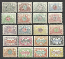 BELGIEN Belgium Belgique 1902-1914 = 20 Values From Set Michel 28 - 47 Eisenbahnpaketmarken Railway Packet Stamps MNH/MH - Ungebraucht