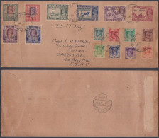 British Burma Military Administration 1945 D+ Day, Cover, King George VI, Elephant, Barge, Boat, Rice Bullock - Burma (...-1947)